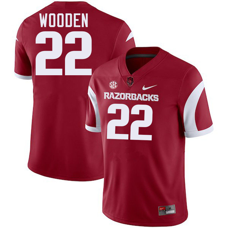 #22 Caleb Wooden Arkansas Jersey,Arkansas Razorbacks College Football Jerseys Stitched-Retro Cardina  #22 Caleb Wooden Arkansas Jersey,Arkansas Razorbacks College Football Jerseys Stitched-Retro Cardina